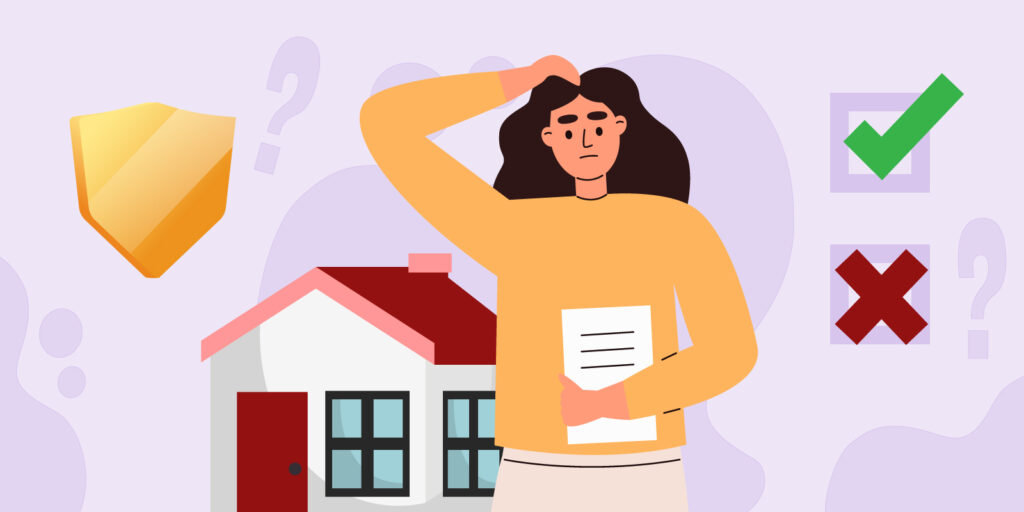 Woman looking confused about filing a home insurance claim