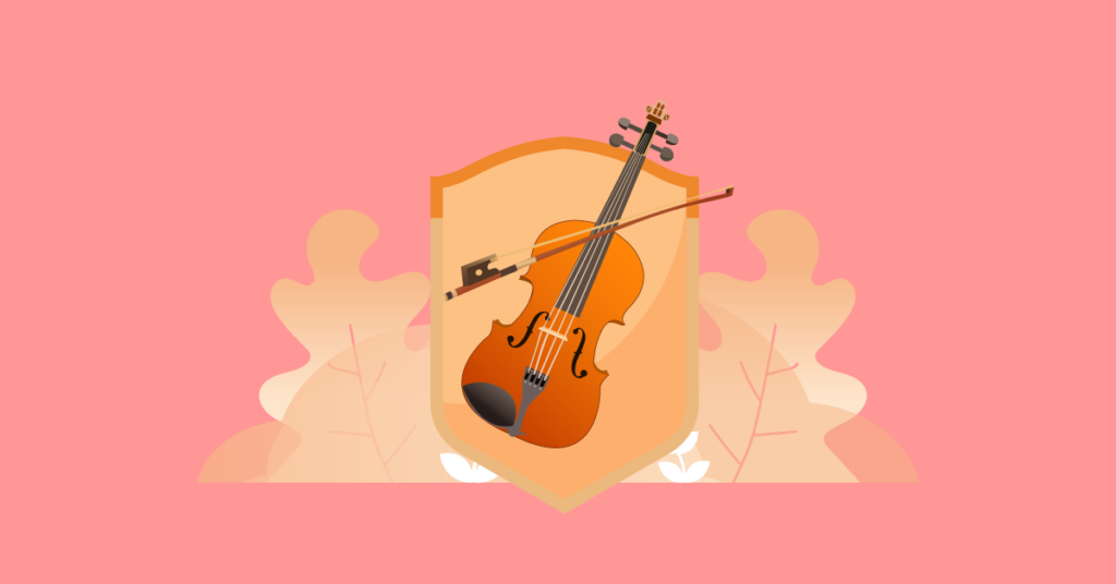 Infographic of a violin covered by musical instrument insurance 
